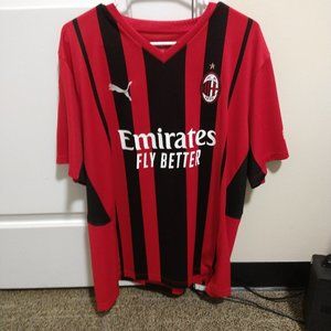Men's Authentic AC Milan #11 Zlatan Ibrahimovic 2021 home jersey-size XL